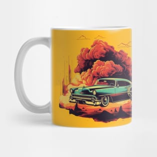 VINTAGE CAR, COLORED CARTOON STYLE Mug